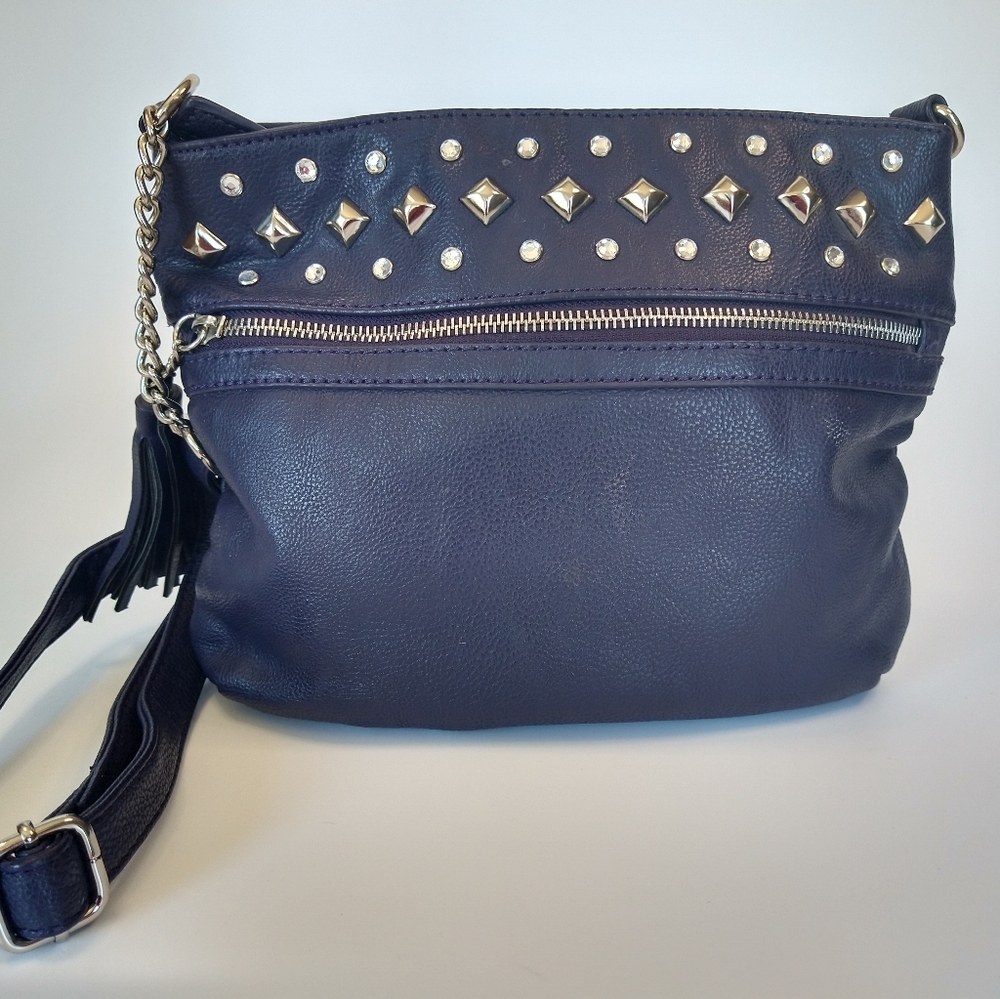 CARLOS PURPLE STUDDED PURSE